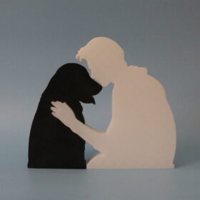 Dad and Labrador