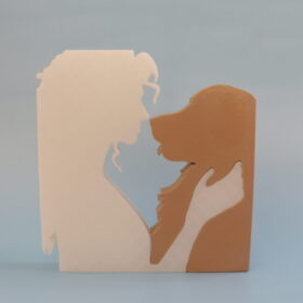 Mom and Labrador