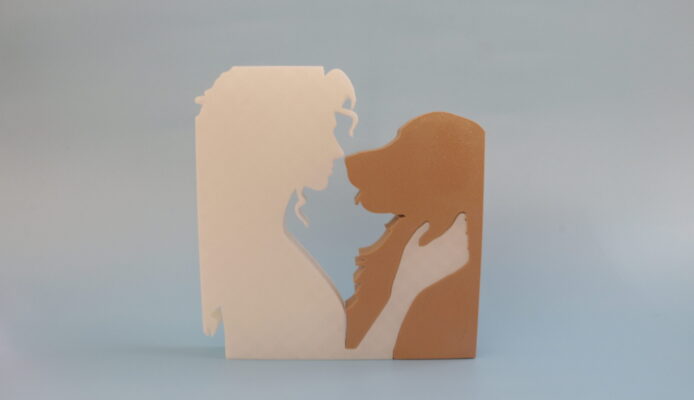 Mom and Labrador